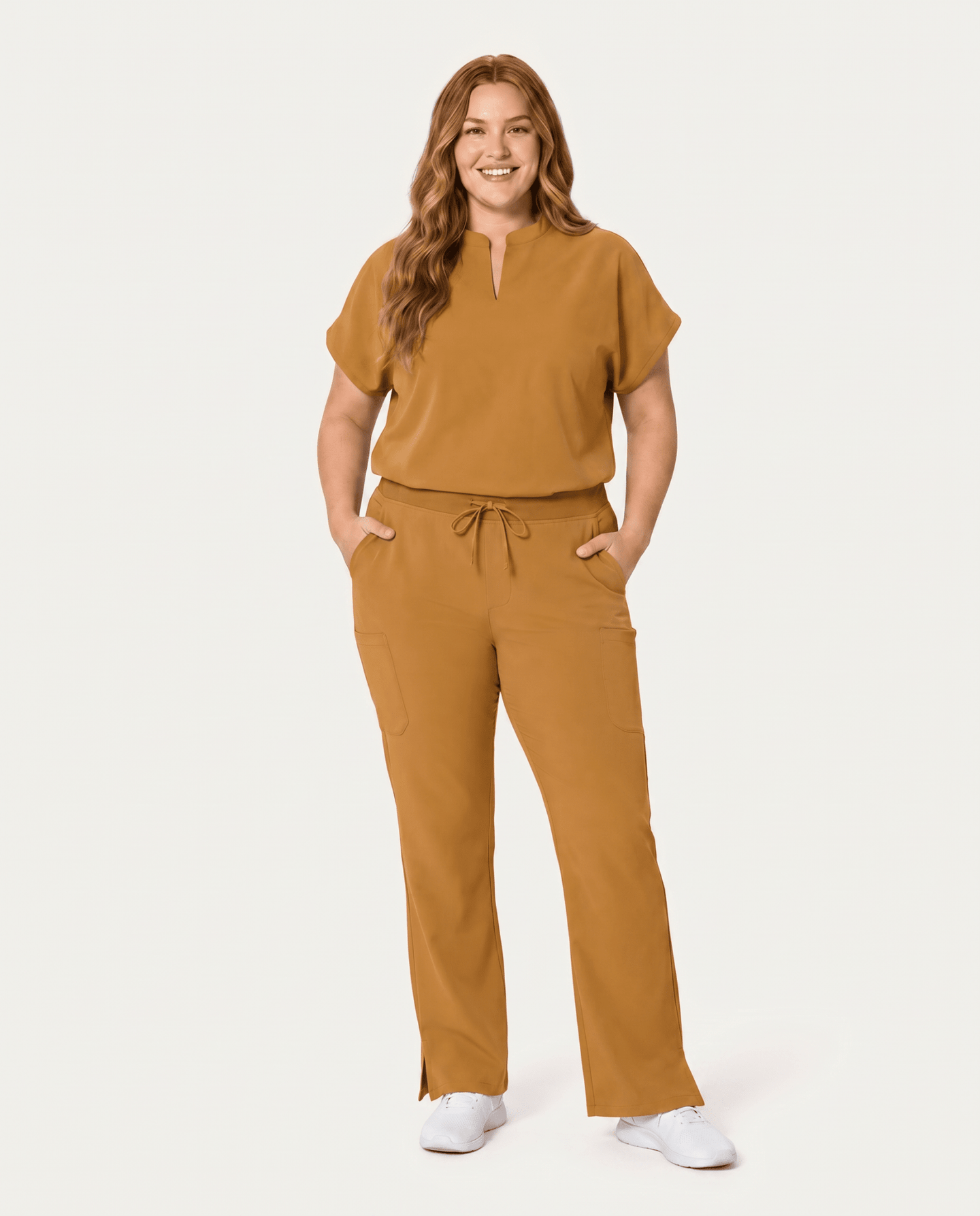 Women's Mandarin Dolman Top Cider - Scrubloop