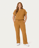 Women's Mandarin Dolman Top Cider - Scrubloop