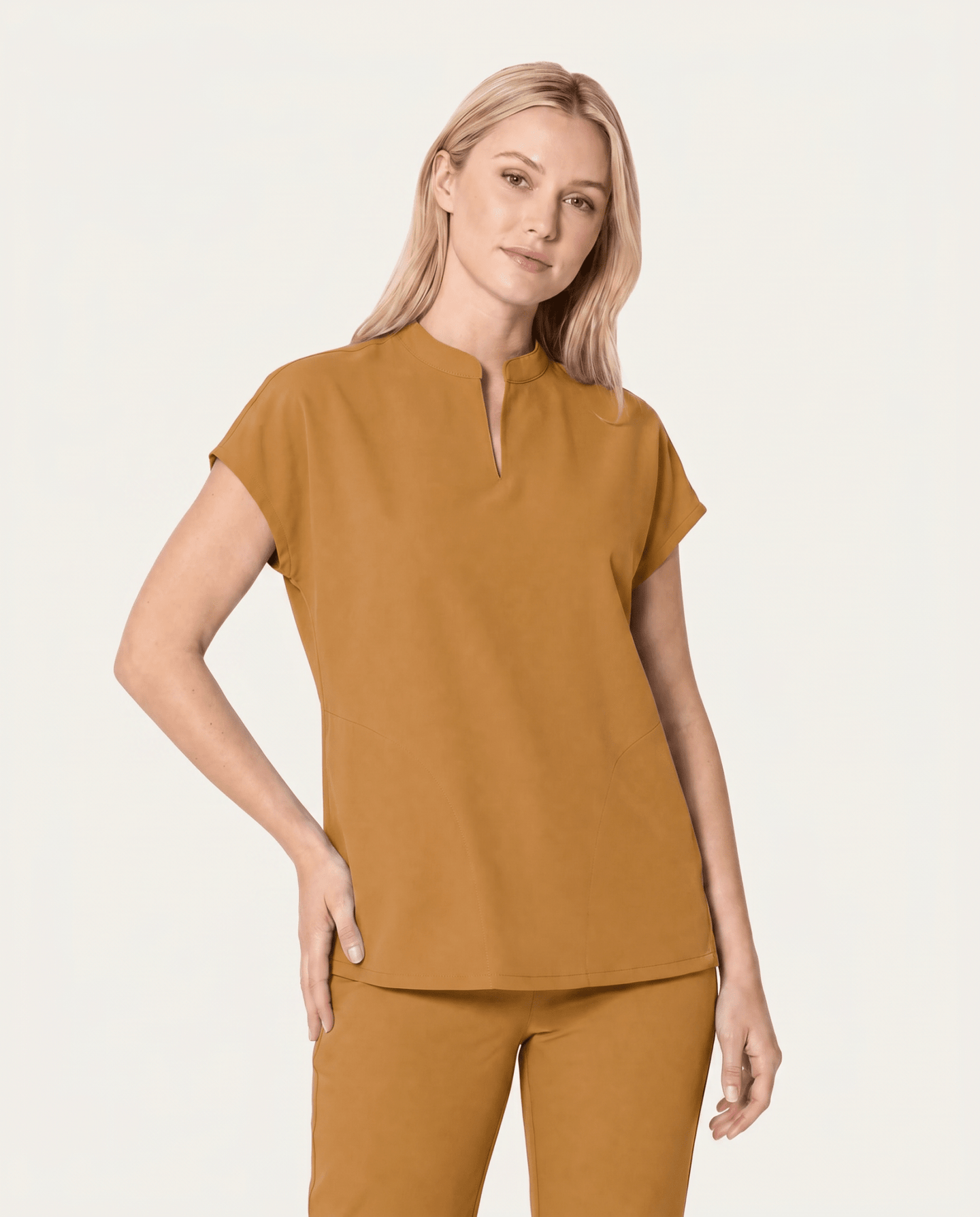 Women's Mandarin Dolman Top Cider - Scrubloop