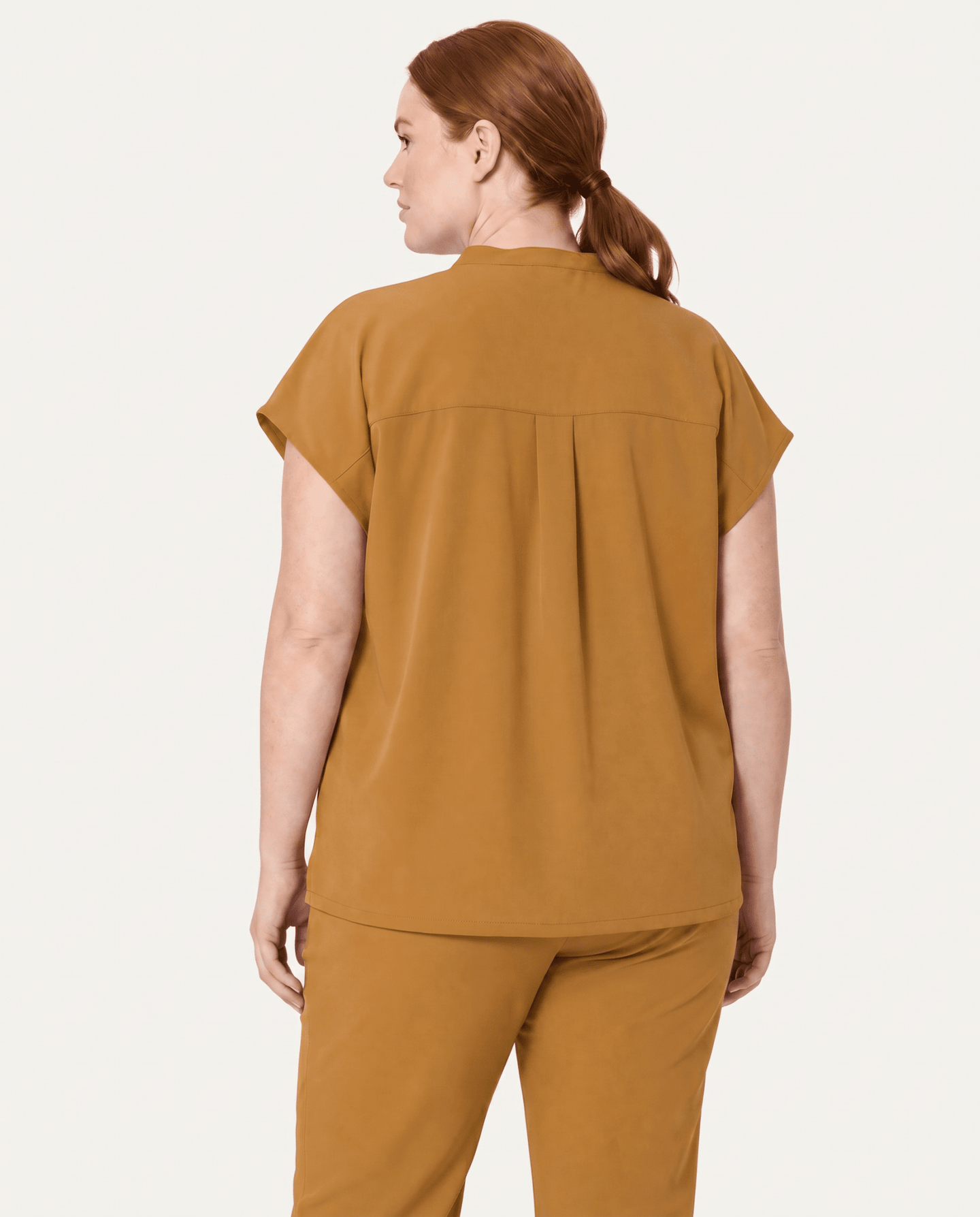Women's Mandarin Dolman Top Cider - Scrubloop