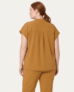 Women's Mandarin Dolman Top Cider - Scrubloop