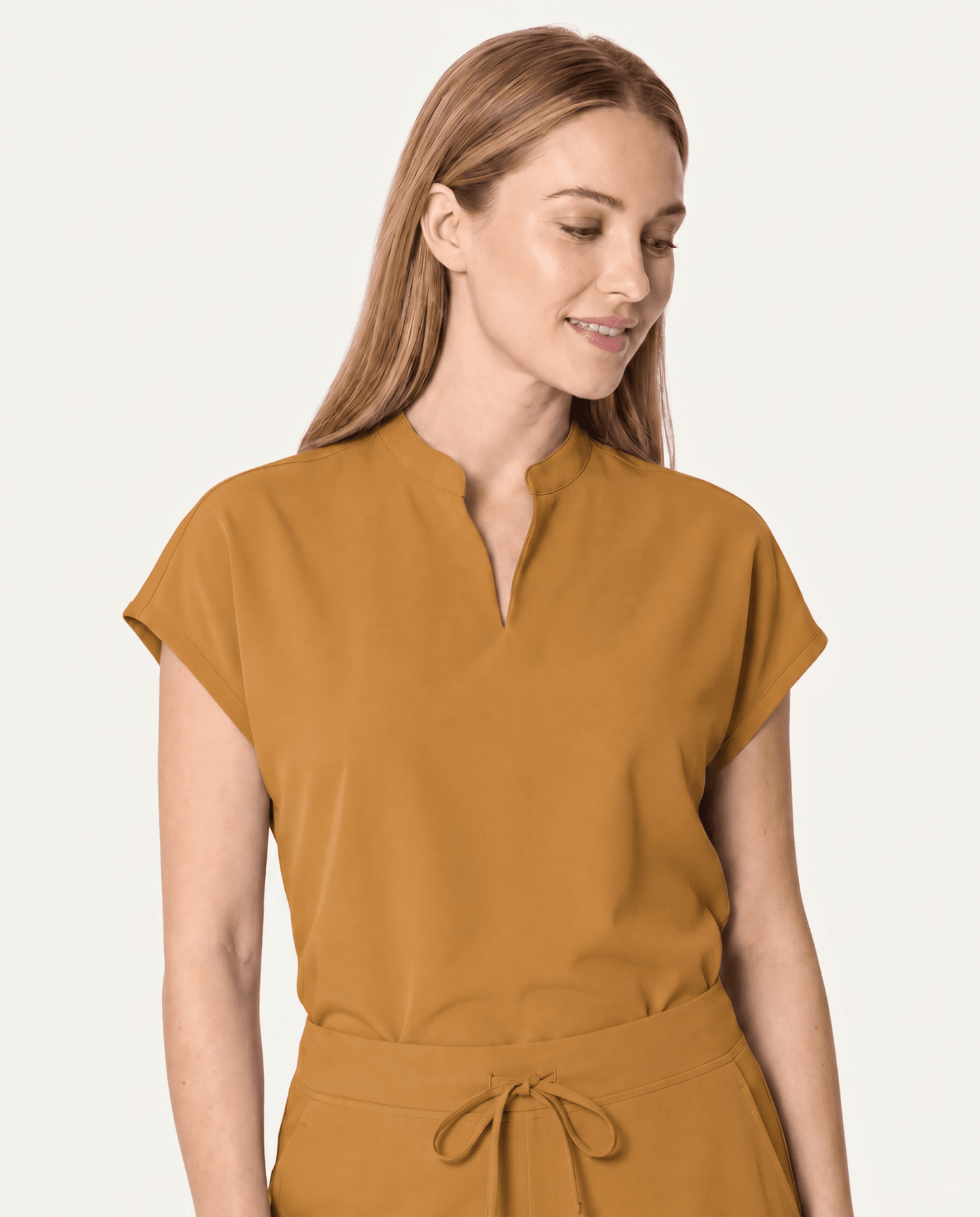 Women's Mandarin Dolman Top Cider - Scrubloop