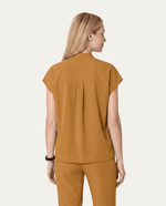 Women's Mandarin Dolman Top Cider - Scrubloop