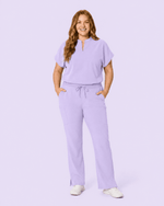 Women's Mandarin Dolman Top Lavender - Scrubloop