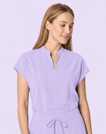 Women's Mandarin Dolman Top Lavender - Scrubloop