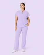 Women's Mandarin Dolman Top Lavender - Scrubloop