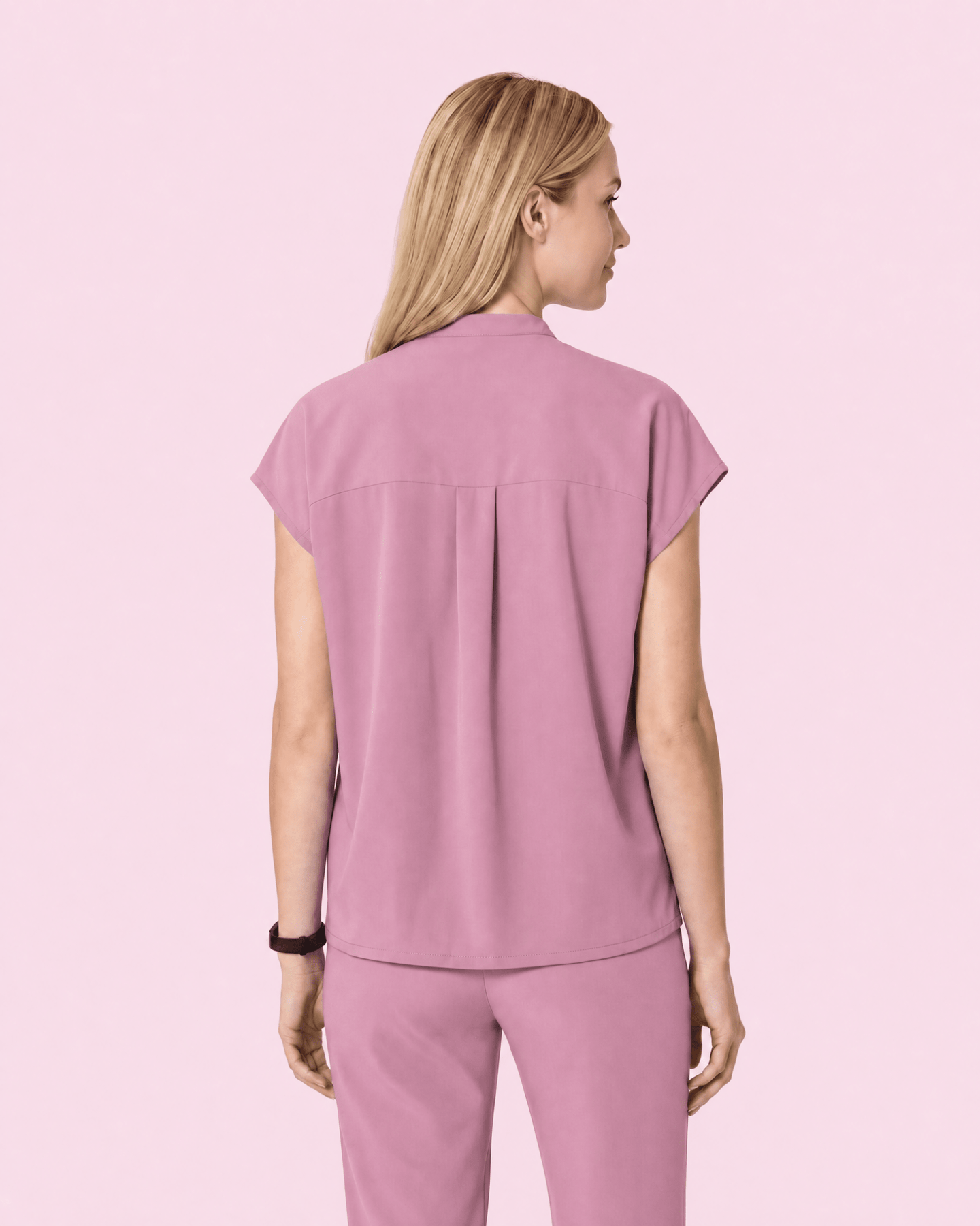 Women's Mandarin Dolman Top Lilac - Scrubloop