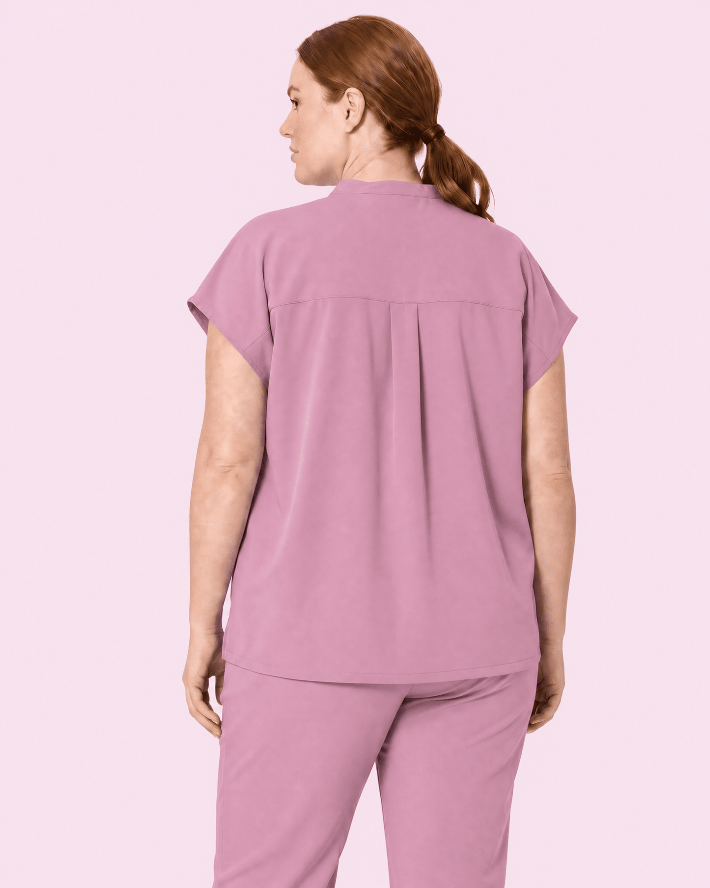 Women's Mandarin Dolman Top Lilac - Scrubloop