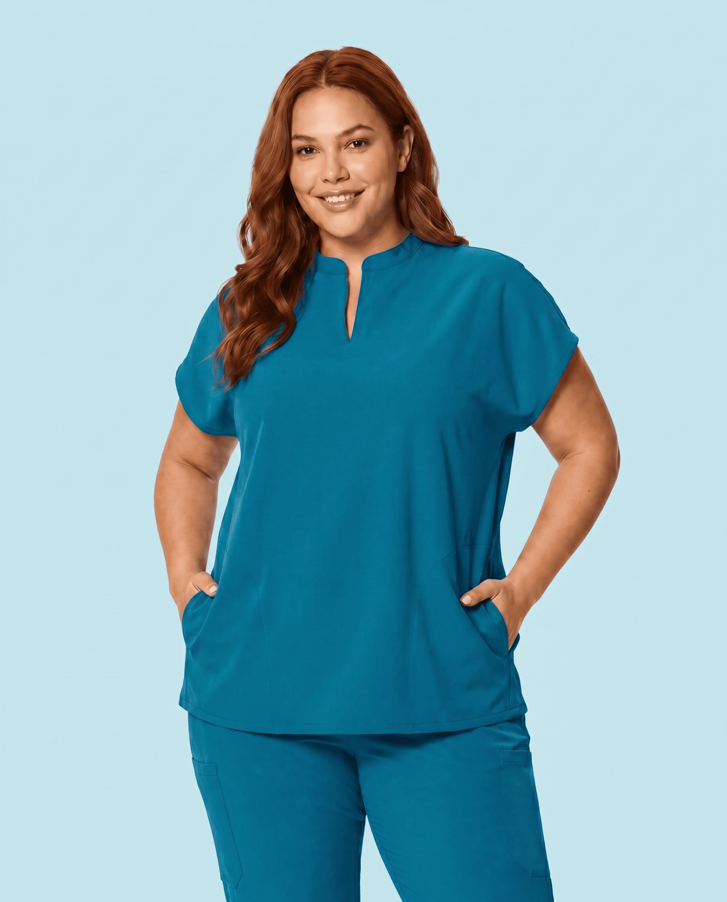 Women's Mandarin Dolman Top Marina - Scrubloop