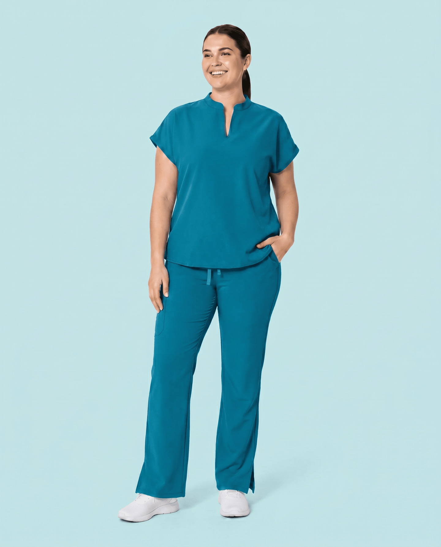 Women's Mandarin Dolman Top Marina - Scrubloop