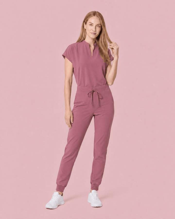 Women's Mandarin Dolman Top Mauve