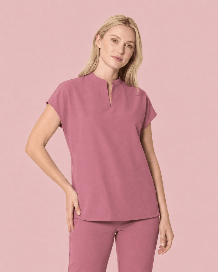 Women's Mandarin Dolman Top Mauve