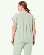 Women's Mandarin Dolman Top Mint - Scrubloop