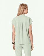 Women's Mandarin Dolman Top Mint - Scrubloop