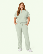 Women's Mandarin Dolman Top Mint - Scrubloop
