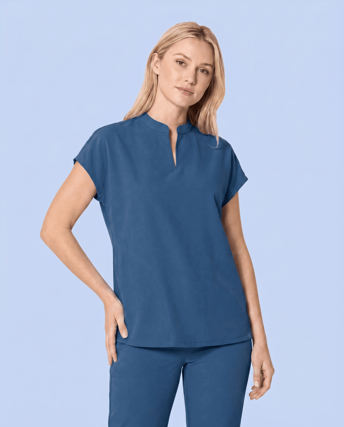 Women's Mandarin Dolman Top Ocean - Scrubloop
