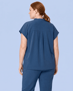 Women's Mandarin Dolman Top Ocean - Scrubloop