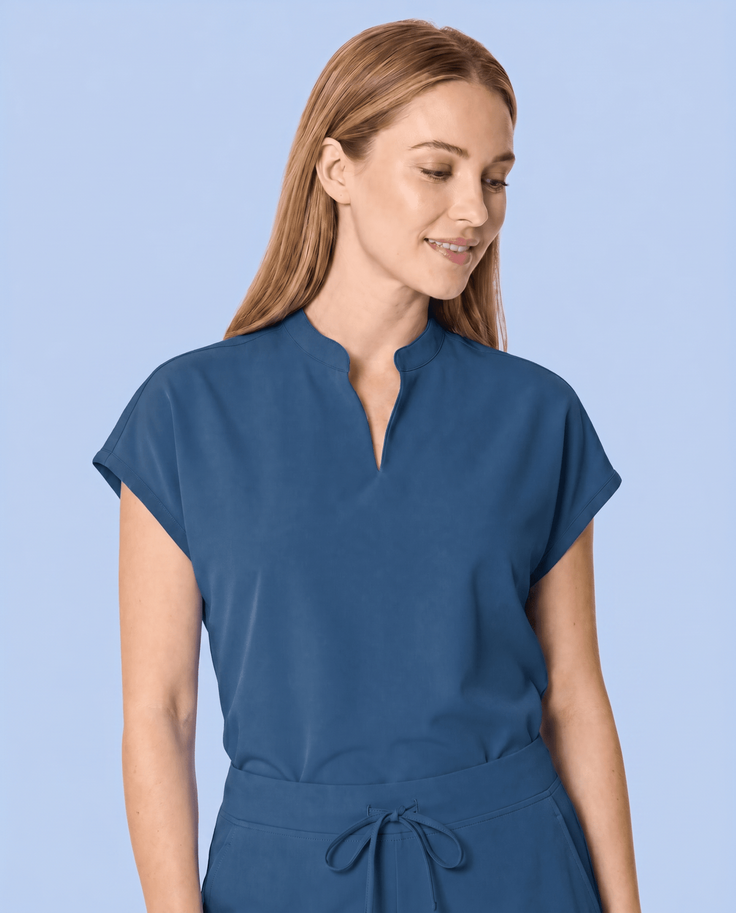 Women's Mandarin Dolman Top Ocean - Scrubloop