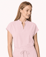 Women's Mandarin Dolman Top Rose Quartz - Scrubloop