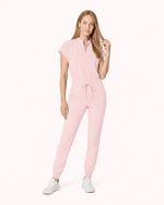Women's Mandarin Dolman Top Rose Quartz - Scrubloop
