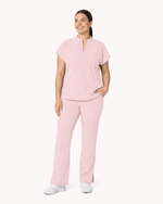 Women's Mandarin Dolman Top Rose Quartz - Scrubloop