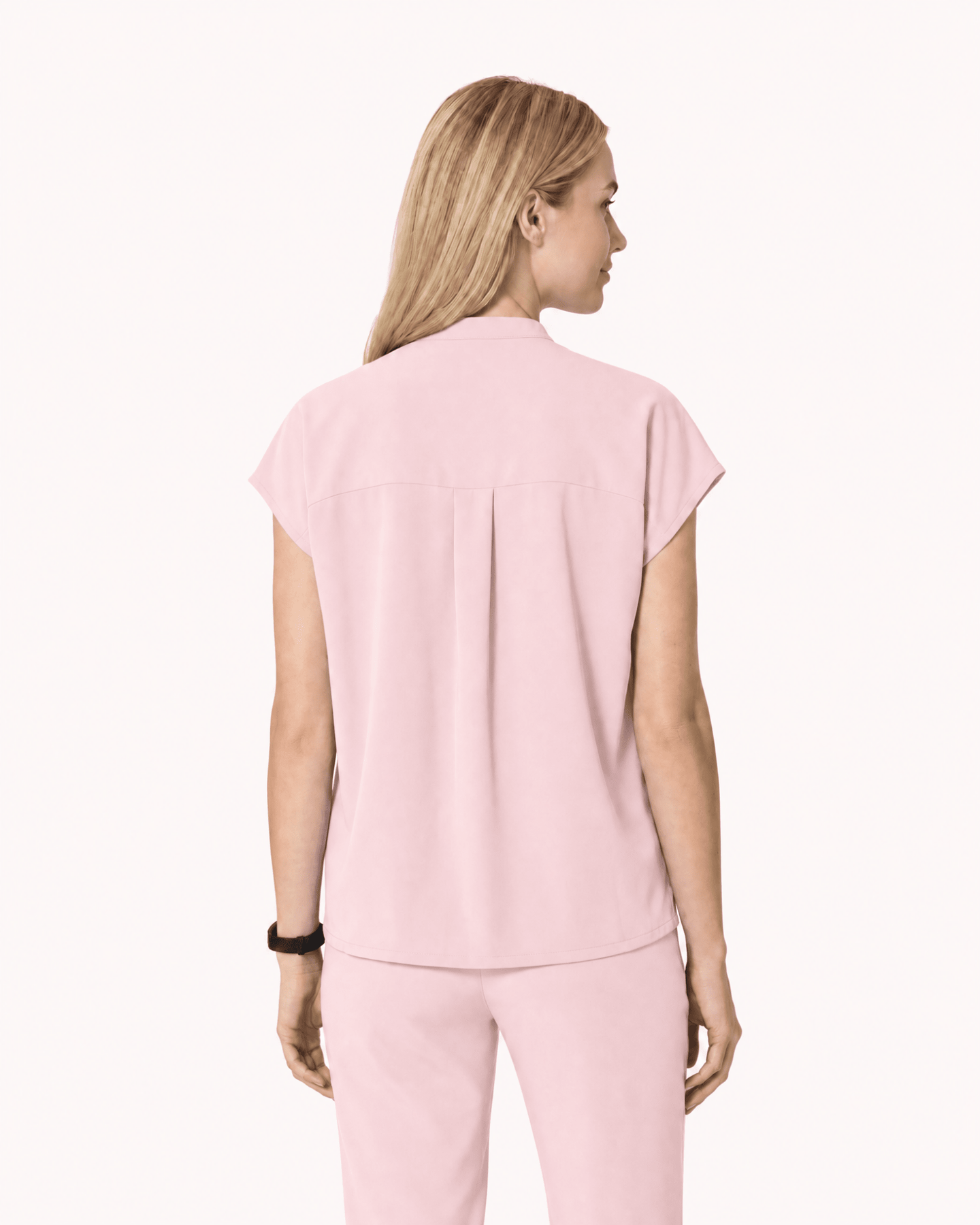 Women's Mandarin Dolman Top Rose Quartz - Scrubloop