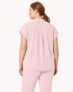 Women's Mandarin Dolman Top Rose Quartz - Scrubloop