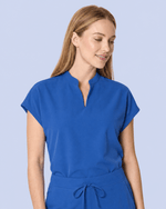 Women's Mandarin Dolman Top Royal Blue - Scrubloop