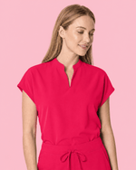 Women's Mandarin Dolman Top Sangria - Scrubloop