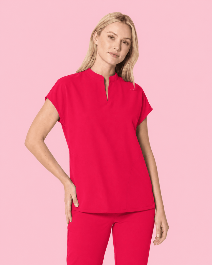 Women's Mandarin Dolman Top Sangria