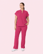 Women's Mandarin Dolman Top Wild Berry - Scrubloop
