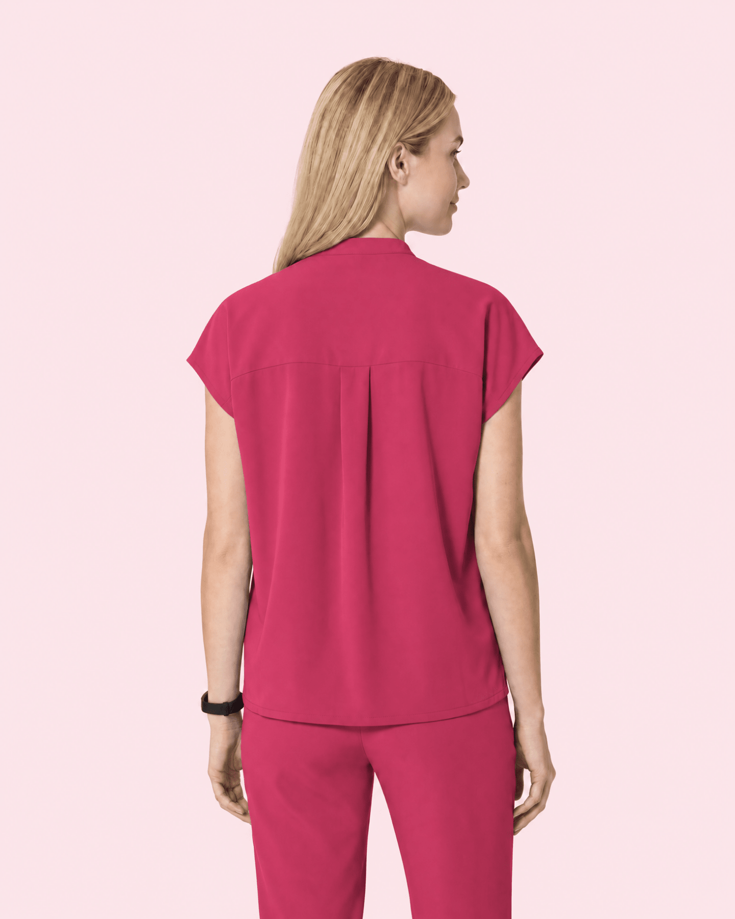 Women's Mandarin Dolman Top Wild Berry - Scrubloop