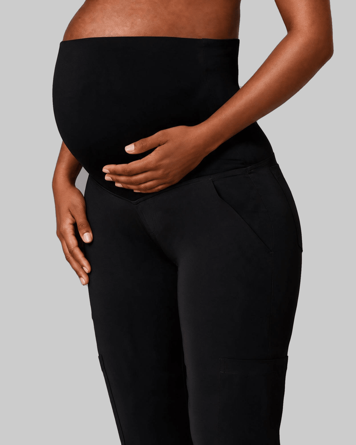 Women's Maternity Cargo Pant Black