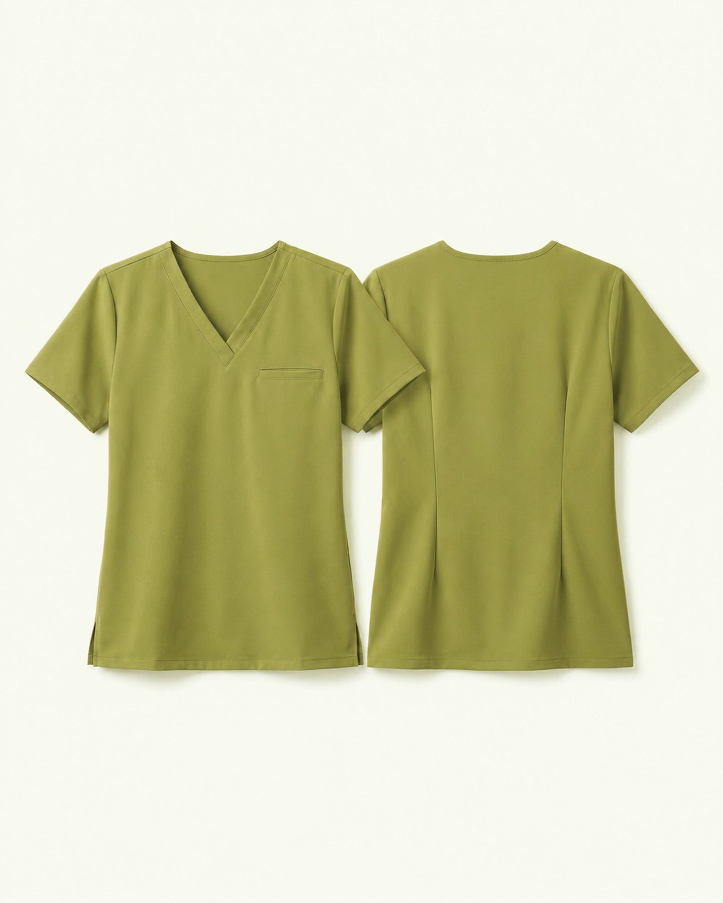 Women's One-Pocket V-neck Scrub Top Avocado - Scrubloop