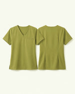 Women's One-Pocket V-neck Scrub Top Avocado - Scrubloop