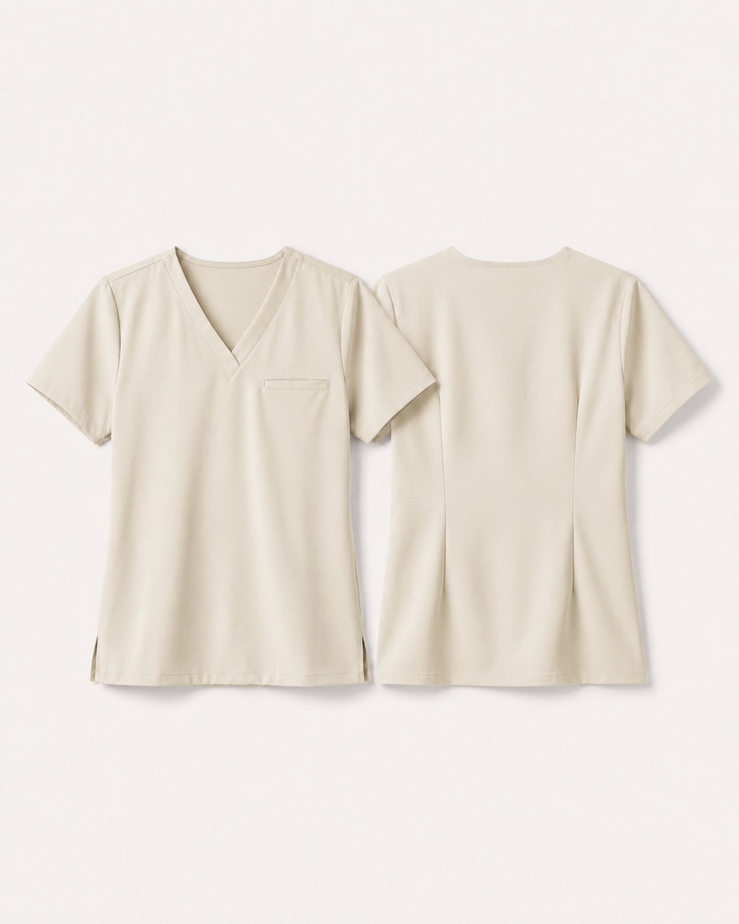Women's One-Pocket V-neck Scrub Top Birch - Scrubloop