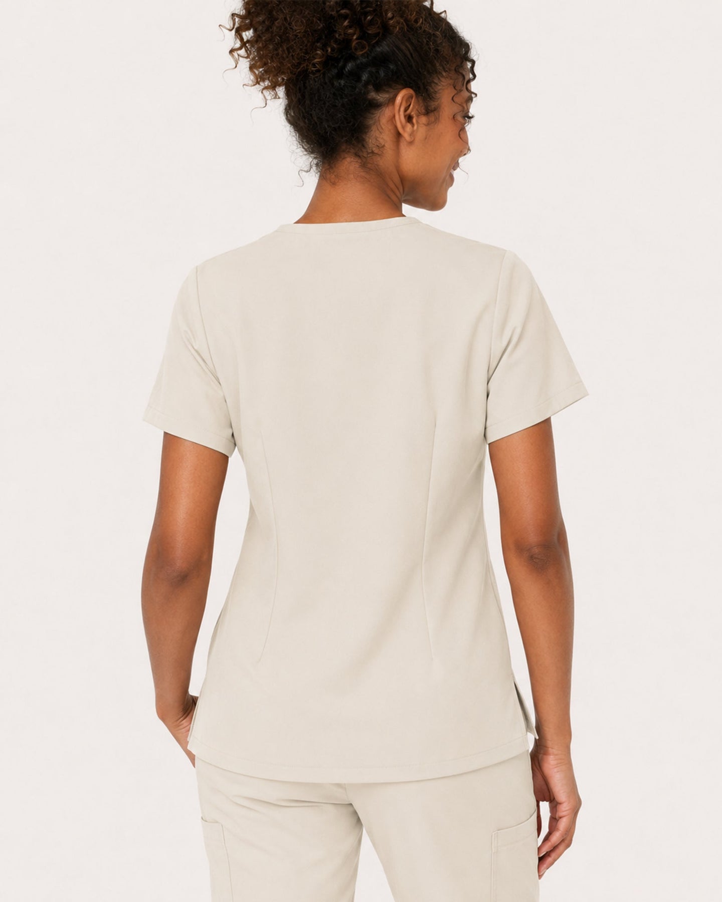 Women's One-Pocket V-neck Scrub Top Birch - Scrubloop