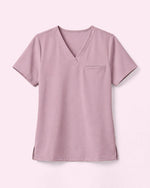 Women's One-Pocket V-neck Scrub Top Blossom - Scrubloop