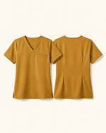 Women's One-Pocket V-neck Scrub Top Cider - Scrubloop