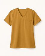 Women's One-Pocket V-neck Scrub Top Cider - Scrubloop