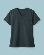 Women's One-Pocket V-neck Scrub Top Dark Harbor - Scrubloop