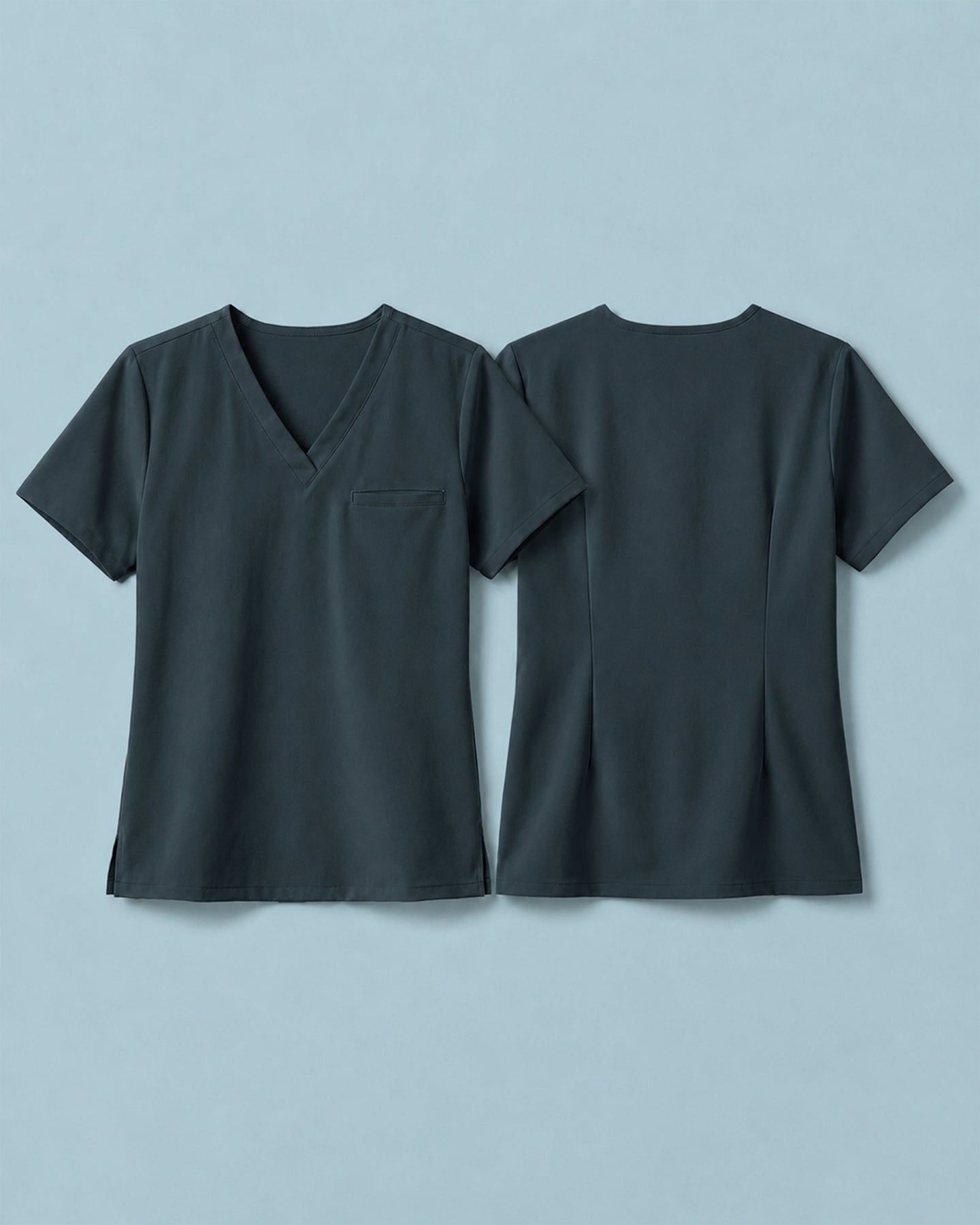 Women's One-Pocket V-neck Scrub Top Dark Harbor - Scrubloop