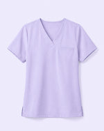 Women's One-Pocket V-neck Scrub Top Lavender - Scrubloop