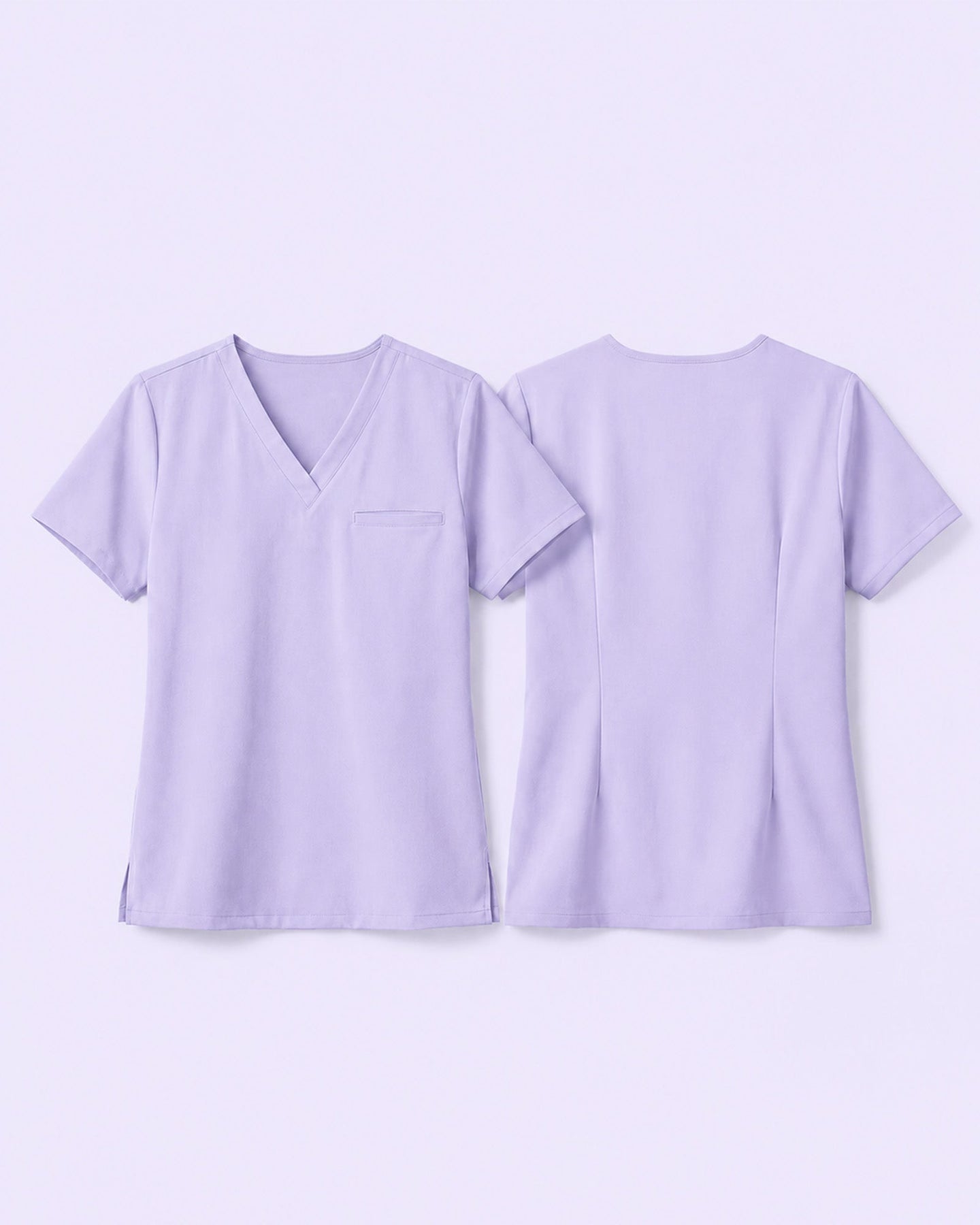 Women's One-Pocket V-neck Scrub Top Lavender - Scrubloop