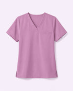 Women's One-Pocket V-neck Scrub Top Lilac - Scrubloop