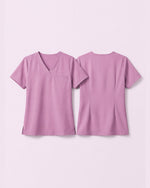 Women's One-Pocket V-neck Scrub Top Lilac - Scrubloop