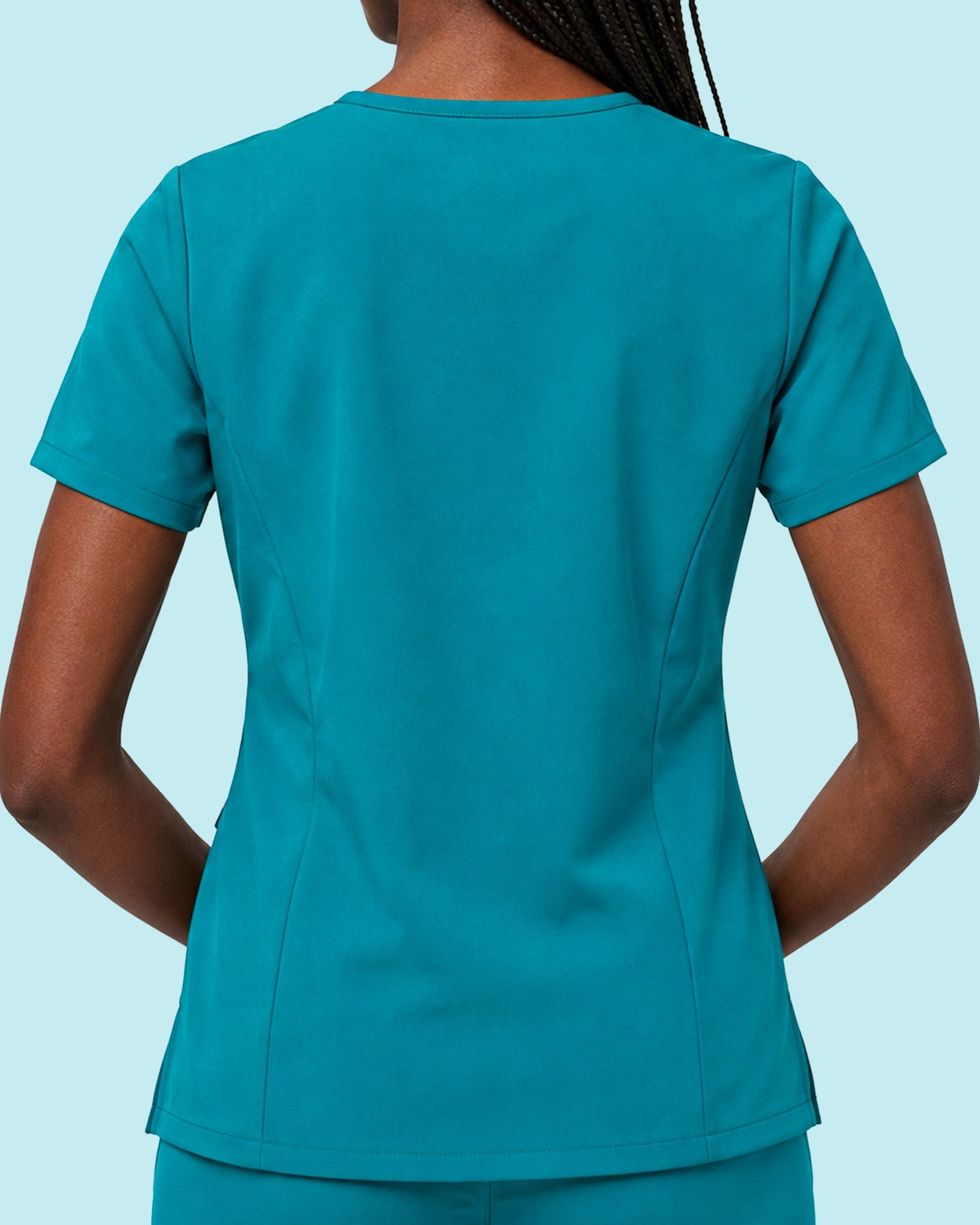 Women's One-Pocket V-neck Scrub Top Marina - Scrubloop