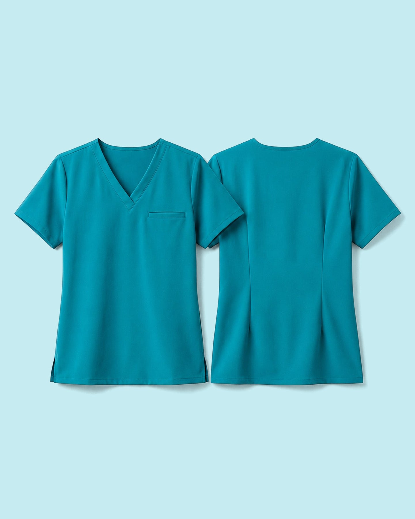 Women's One-Pocket V-neck Scrub Top Marina - Scrubloop