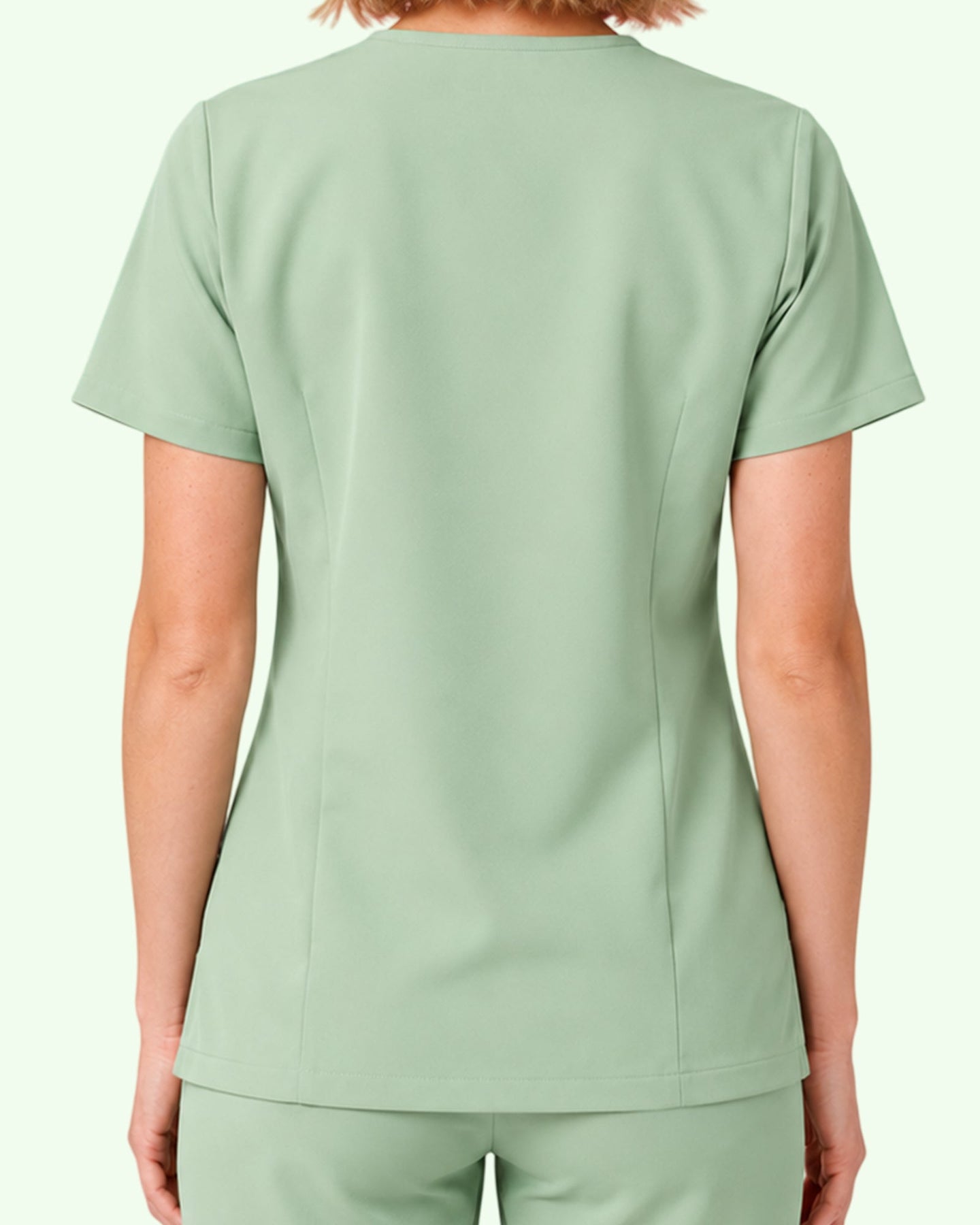 Women's One-Pocket V-neck Scrub Top Mint - Scrubloop