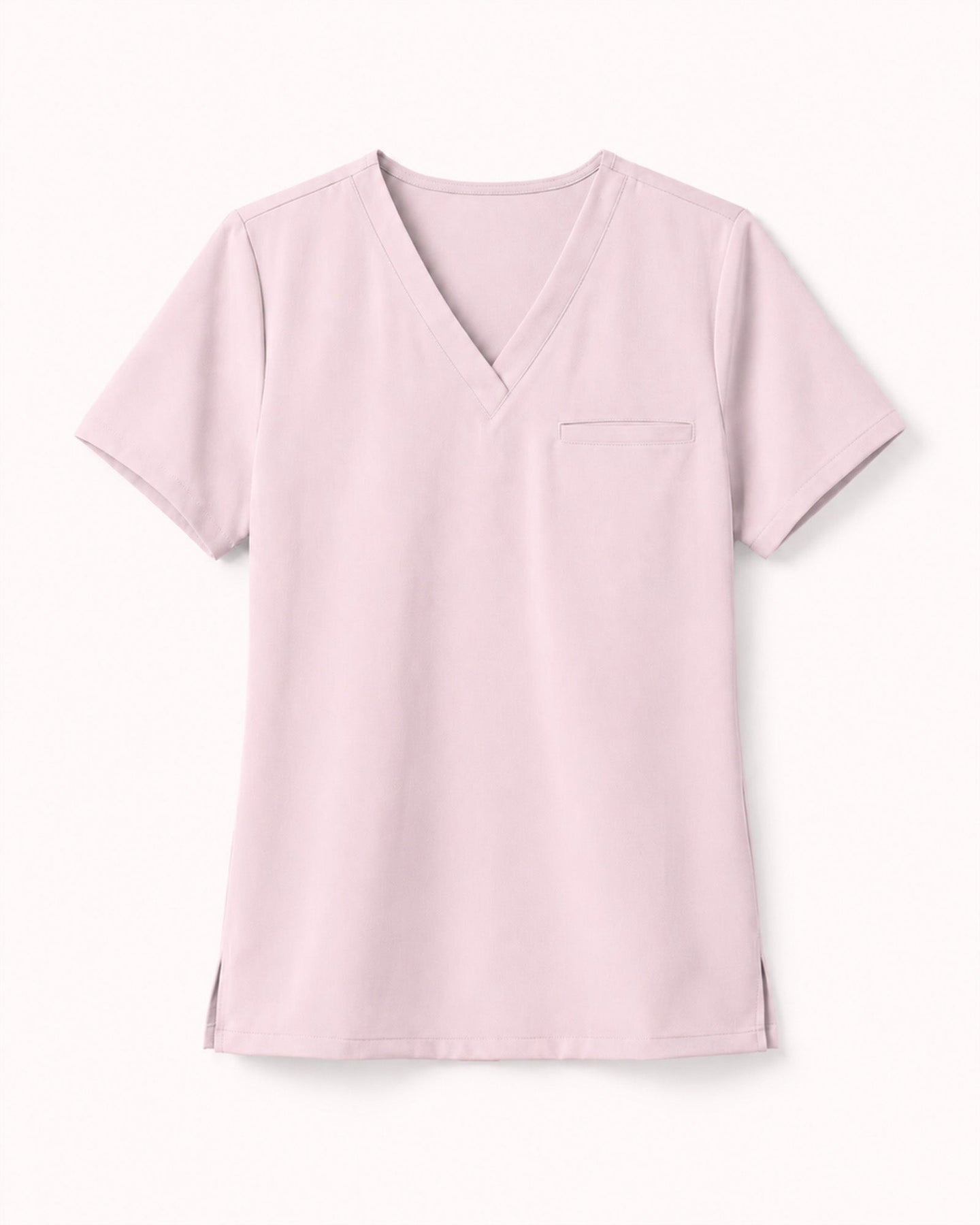 Women's One-Pocket V-neck Scrub Top Rose Quartz - Scrubloop
